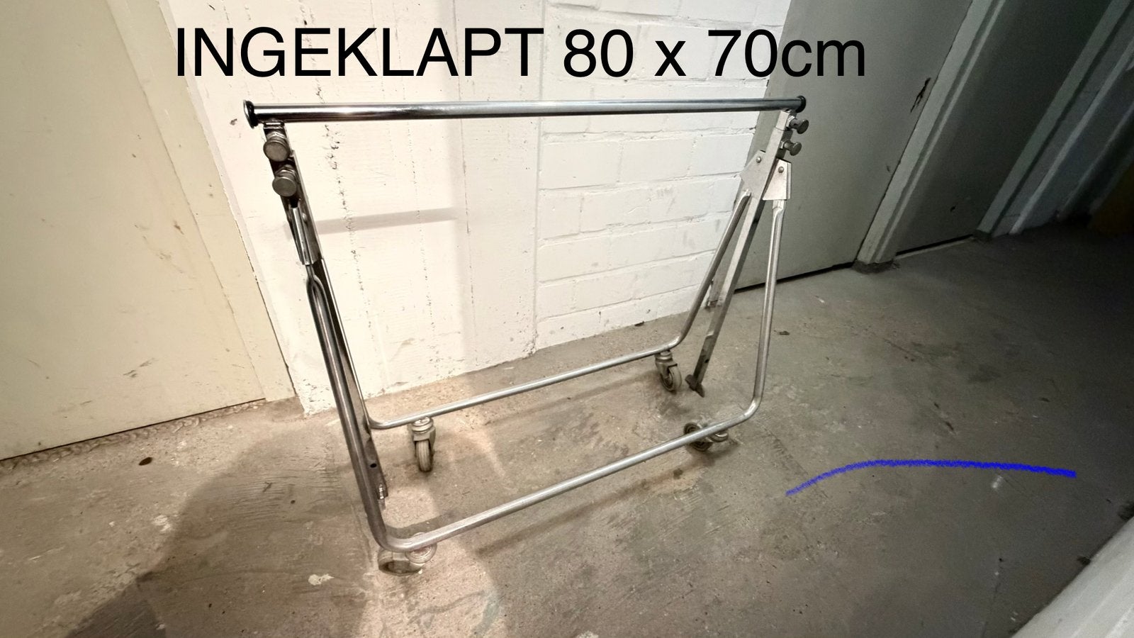 professionele, heavy-duty reisroller / inklapbaar kledingrek, Ophalen, Met wielen, Zo goed als nieuw
