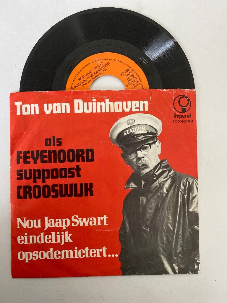 Ton van Duinhoven – Als Feyenoord suppoost Crooswijk, Cd's en Dvd's, Vinyl Singles, 7 inch, Zo goed als nieuw, Nederlandstalig