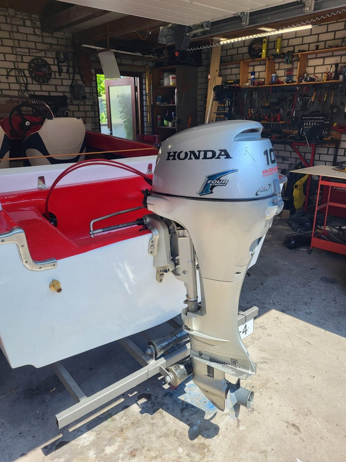 Honda 10 pk buitenboordmotor - Four Stroke, Ophalen, Gebruikt, 5 tot 10 pk, Benzine