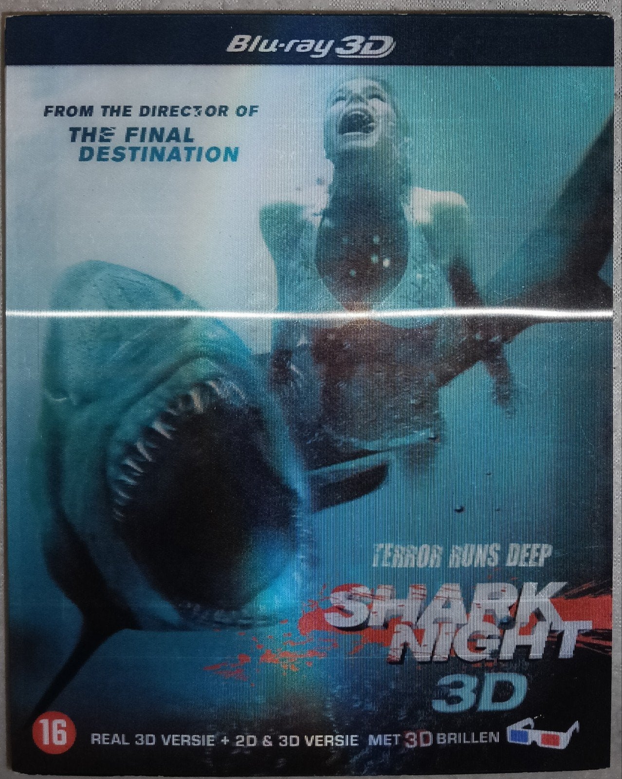 Shark Night in sleeve bluray, Ophalen of Verzenden, Zo goed als nieuw, Horror