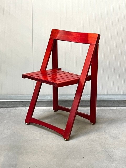 Jaren 70 klapstoel vintage Aldo Jacober retro design rood, Ophalen, Gebruikt, ., Vintage