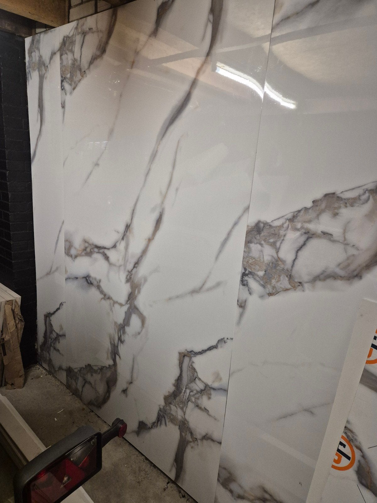 Pvc wandpanelen wit en zwart marmerlook, Ophalen, Minder dan 80 cm, Minder dan 80 cm, Nieuw