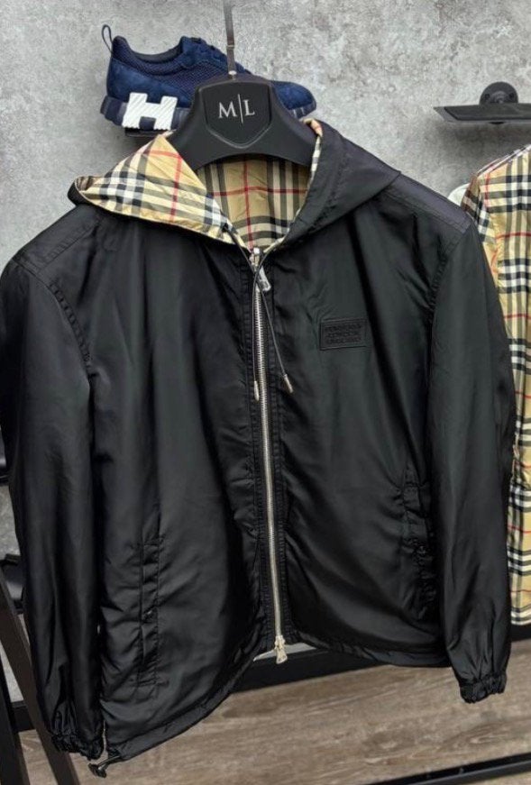 Dubbelzijdige windbreaker, Verzenden, Nieuw, Overige maten, Zwart