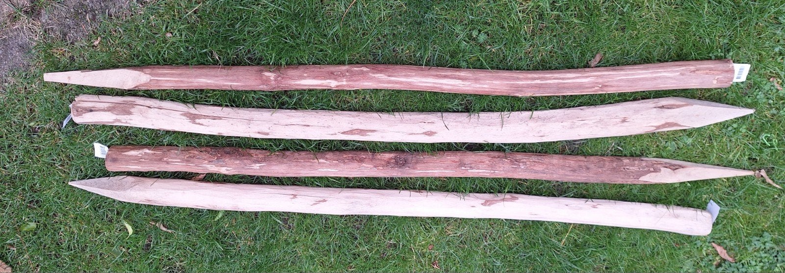 Ronde Hazelaar Palen 6x120 cm - Tuin & Decoratie, Ophalen, Palen, Nieuw, Hardhout