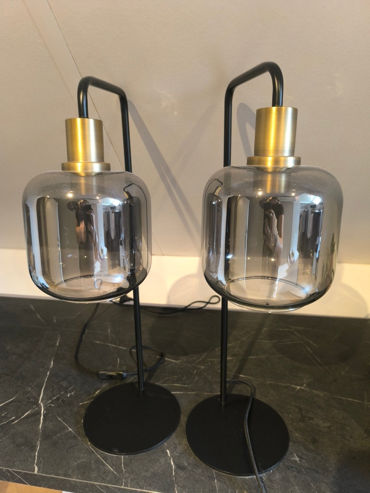 tafellampen glas, Ophalen of Verzenden, Zo goed als nieuw, Glas, E27 (groot)