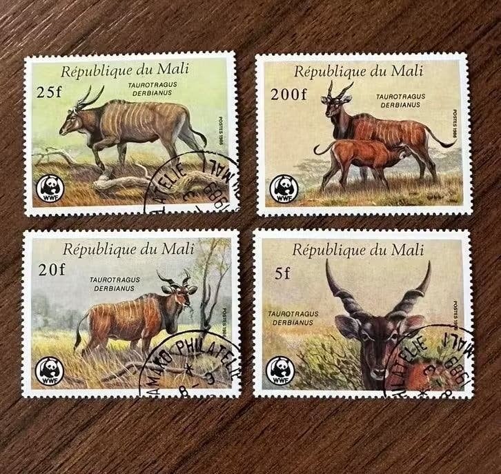 Mali 1986 Dieren (Taurotragus Derbianus) Gestempelde Postzeg, Postzegels en Munten, Ophalen of Verzenden, Overige landen, Gestempeld