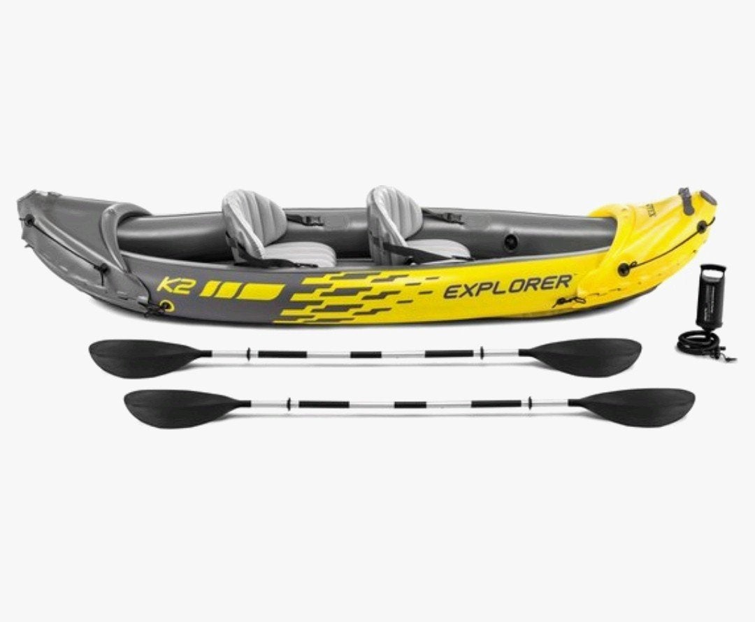 Intex Explorer K2 Opblaasbare Kajak - 2-persoons, Watersport en Boten, Ophalen, Opblaasbaar, Zo goed als nieuw, 2-persoons