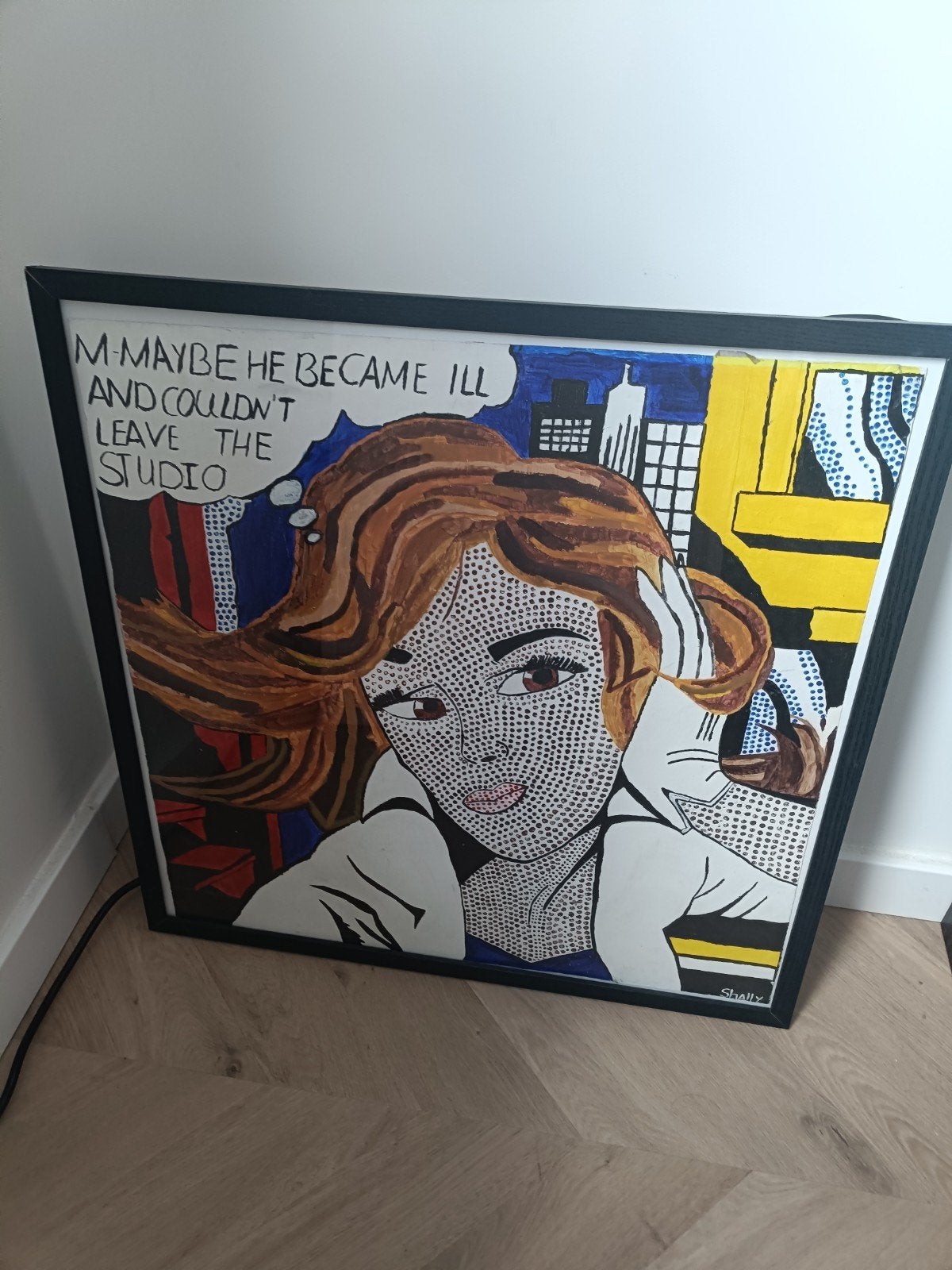 Pop Art Schilderij met Lijst - 60x60 cm, Ophalen of Verzenden