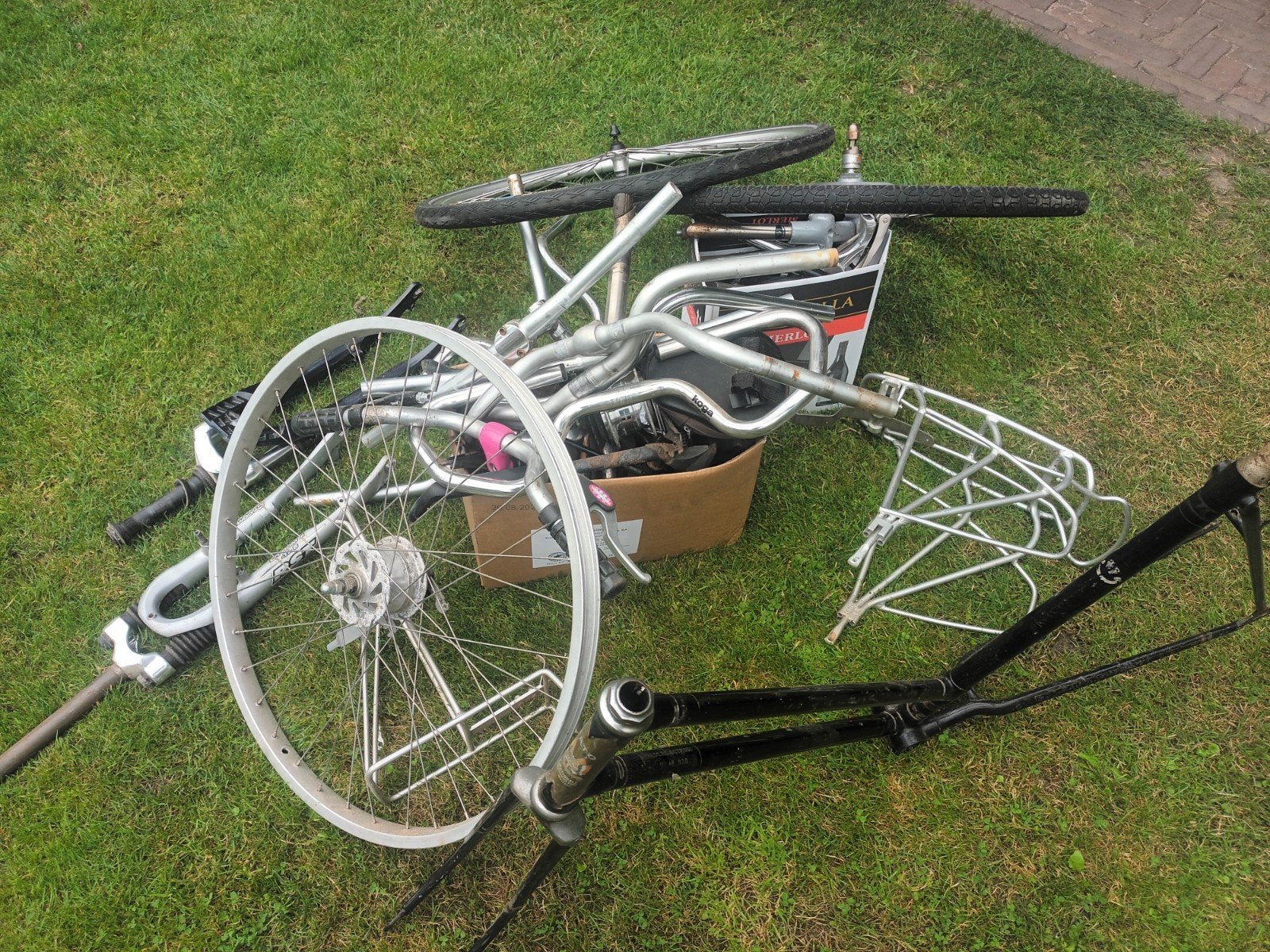 Diverse gebruikte fiets onderdelen - zie foto's bijna gratis, Ophalen, Gebruikt, Overige typen, Staal