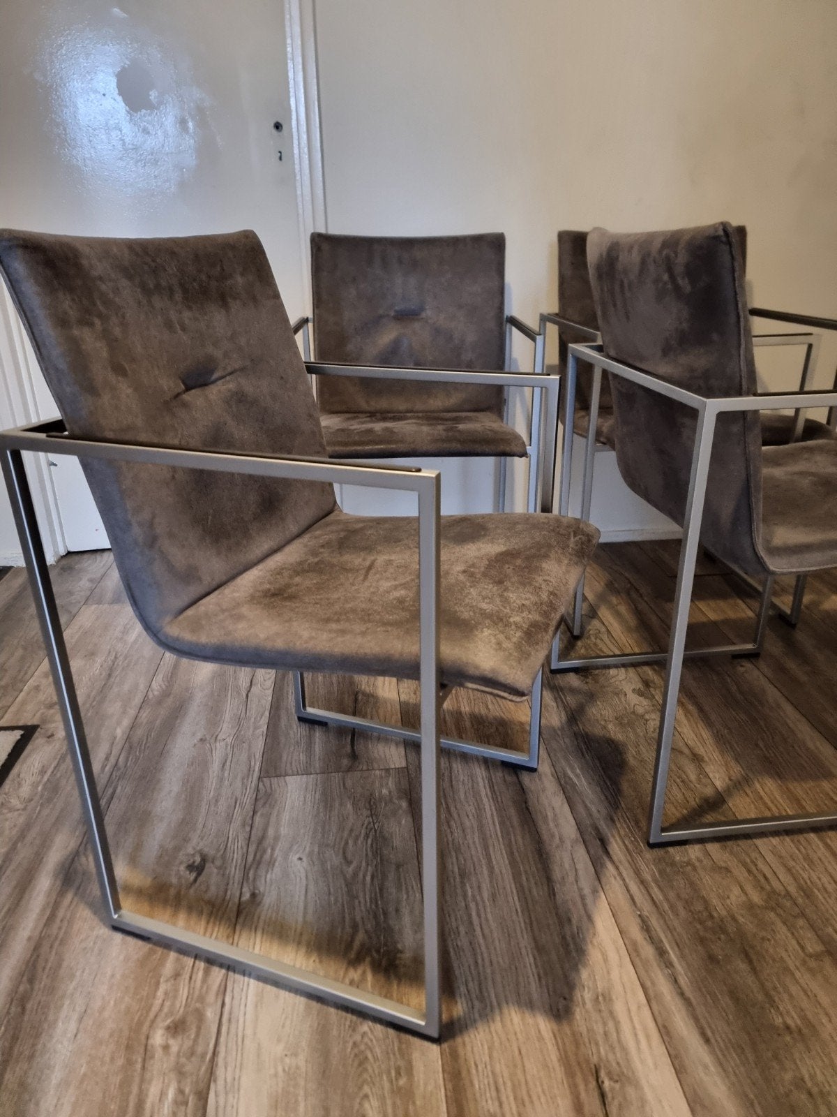 4 Arco design eetkamerstoelen, Ophalen of Verzenden, Halfschaduw, Minder dan 100 cm