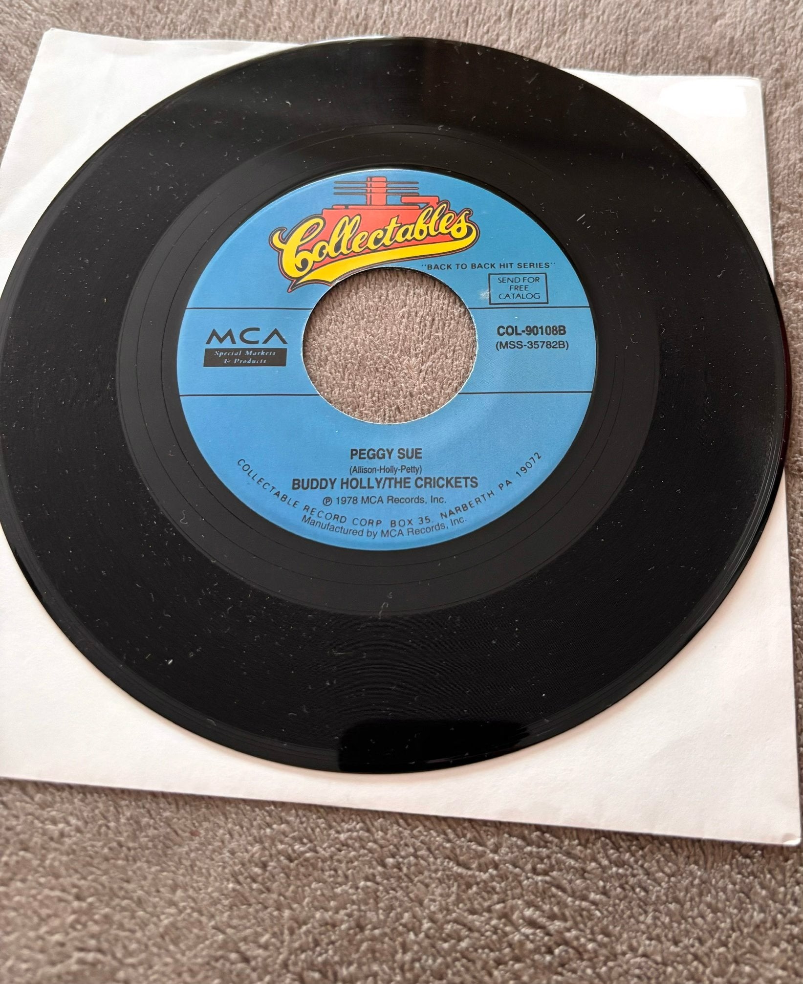 Buddy Holly & The Crickets - Peggy Sue / It Doesn't Matter A, Rock, Gebruikt, 7 inch, Ophalen of Verzenden