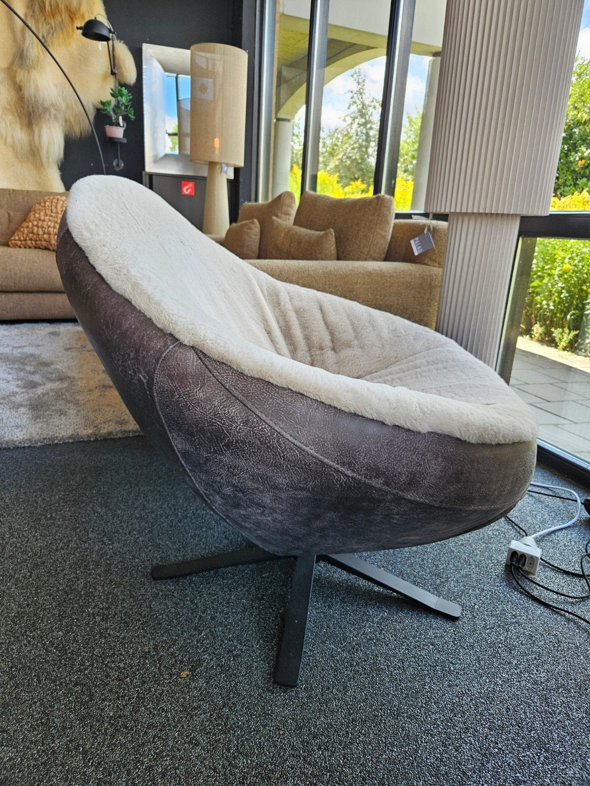 fauteuil EIJA ds meubel bunny stof/ rundleer, Verzenden, Stof