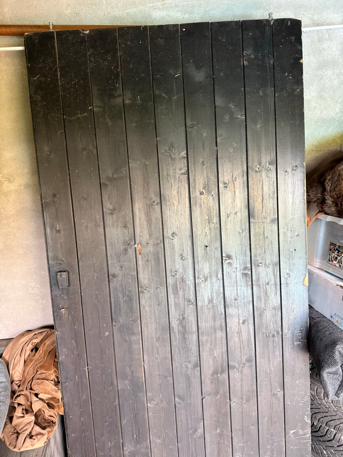 Houten schuurdeur/schuifdeur, Ophalen, Gebruikt, 80 tot 100 cm, Overige typen