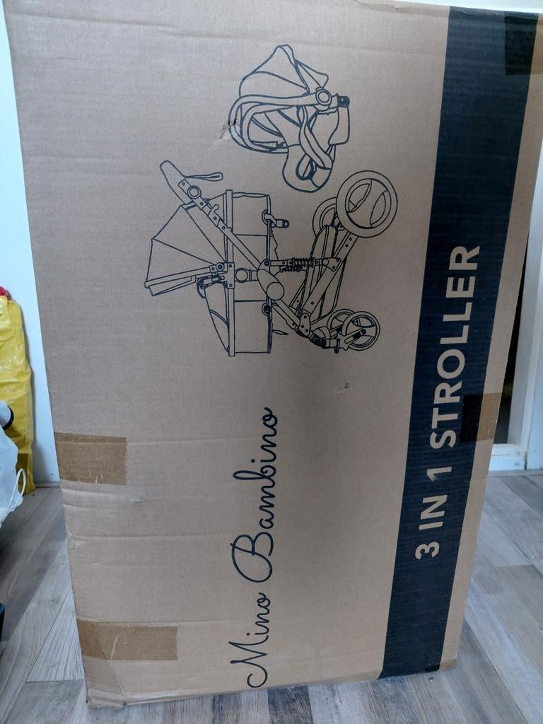 Mino Bambino 3 in 1 kinderwagen navy blue, Kinderen en Baby's, Kinderwagens en Combinaties, Ophalen of Verzenden, Nieuw, Overige merken