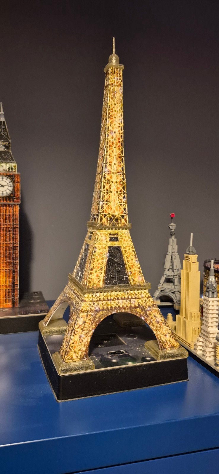 Eiffeltoren 3D Puzzel met Verlichting - Gebruikt, Ophalen, Gebruikt, Gebouwen, Meerkleurig
