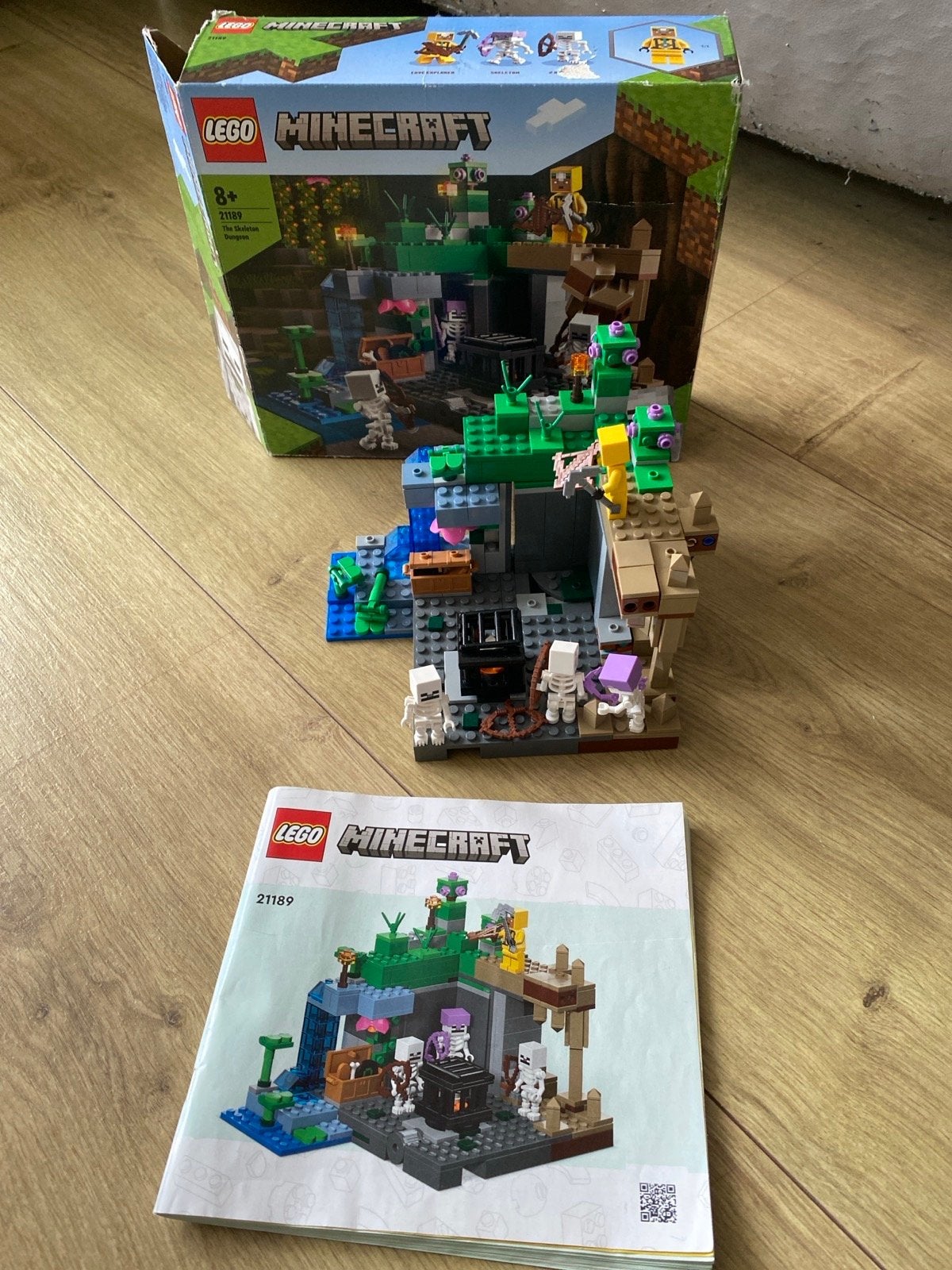 LEGO Minecraft 21189 Skelettenkerker Compleet met doos, Minecraft, Lego, Ophalen of Verzenden, Zo goed als nieuw