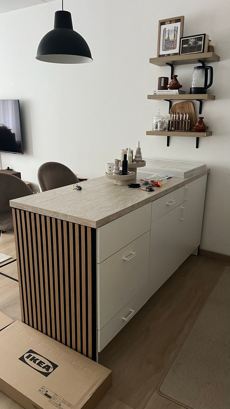 IKEA KNOXHULT onderkast met lades en deuren, wit, Huis en Inrichting, Keuken | Complete keukens, Ophalen, Gebruikt, Wit, Overige typen