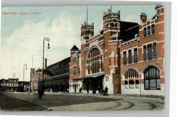 Haarlem Ingang Station, Ophalen of Verzenden, Voor 1920, Ongelopen, Noord-Holland