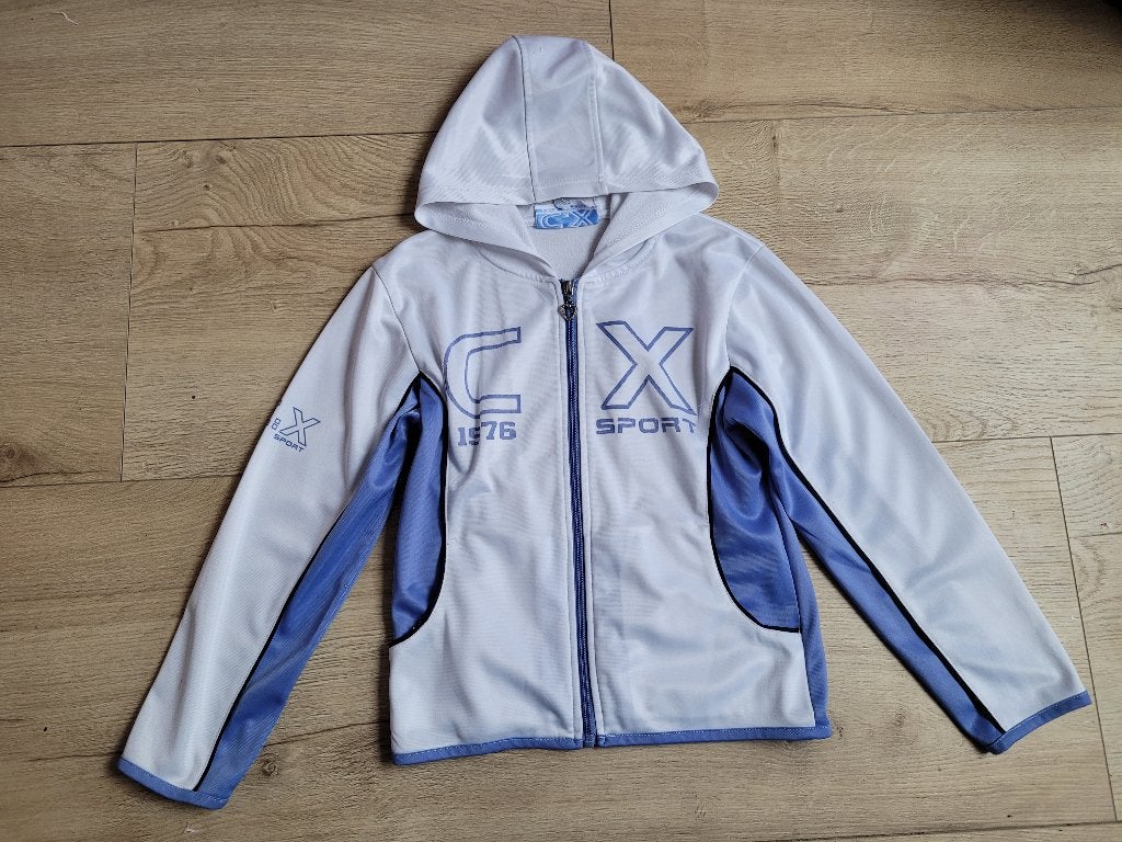 CX 1976 SPORT wit lila vest maat 134/140 ~ PB2014, Kinderen en Baby's, Kinderkleding | Maat 134, Meisje, CX 1976 Sport, Trui of Vest