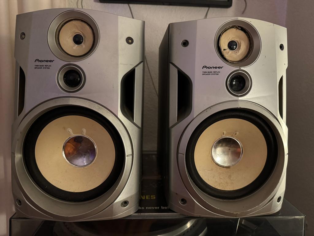 Set Pioneer S-IS22S luidsprekers speakers boxen 100 watt, Zo goed als nieuw, 60 tot 120 watt, Front, Rear of Stereo speakers, Ophalen