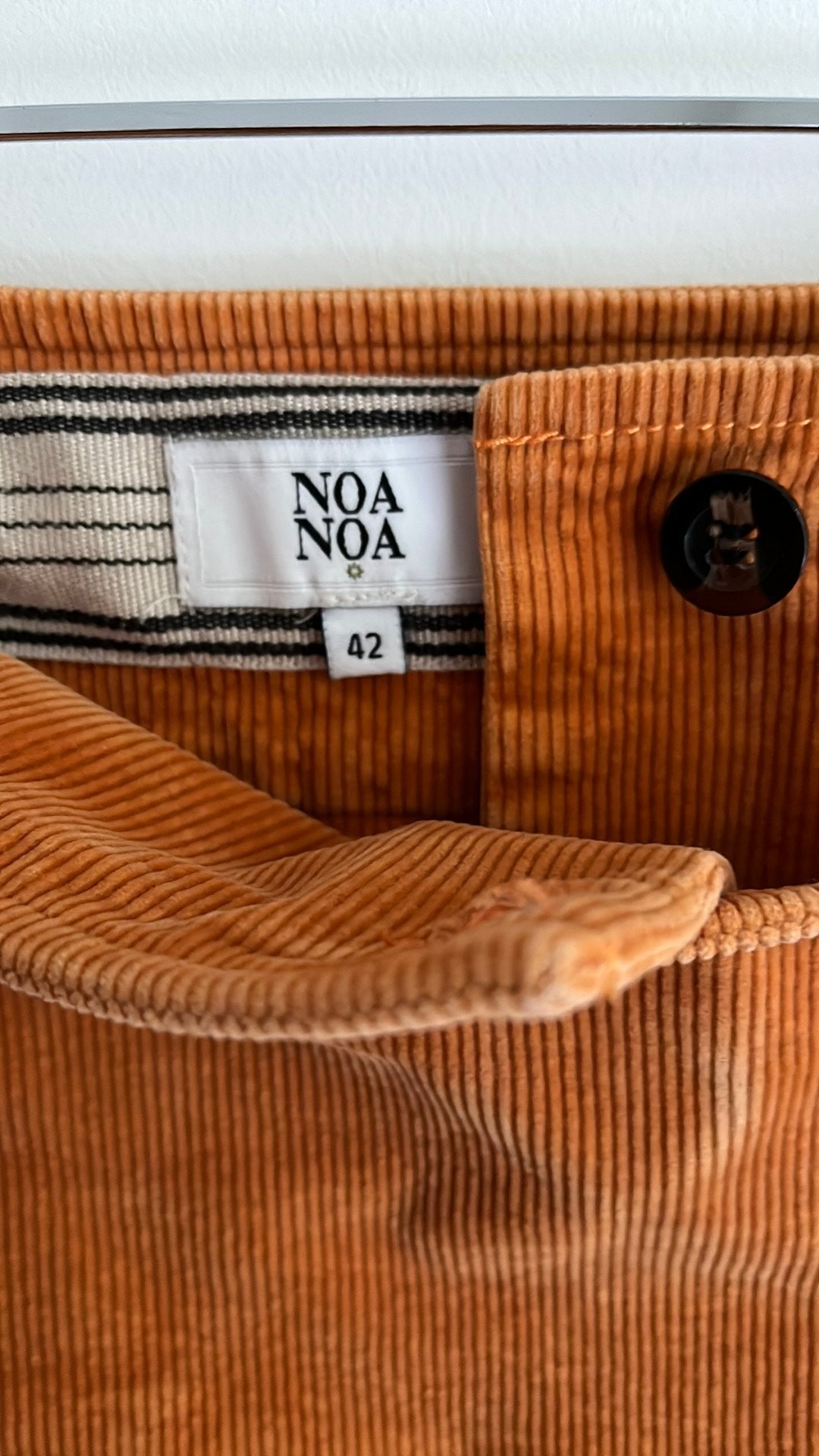 Noa Noa ribfluwelen rok oranje maat 42, Maat 42/44 (L), Oranje, Ophalen of Verzenden, Gedragen