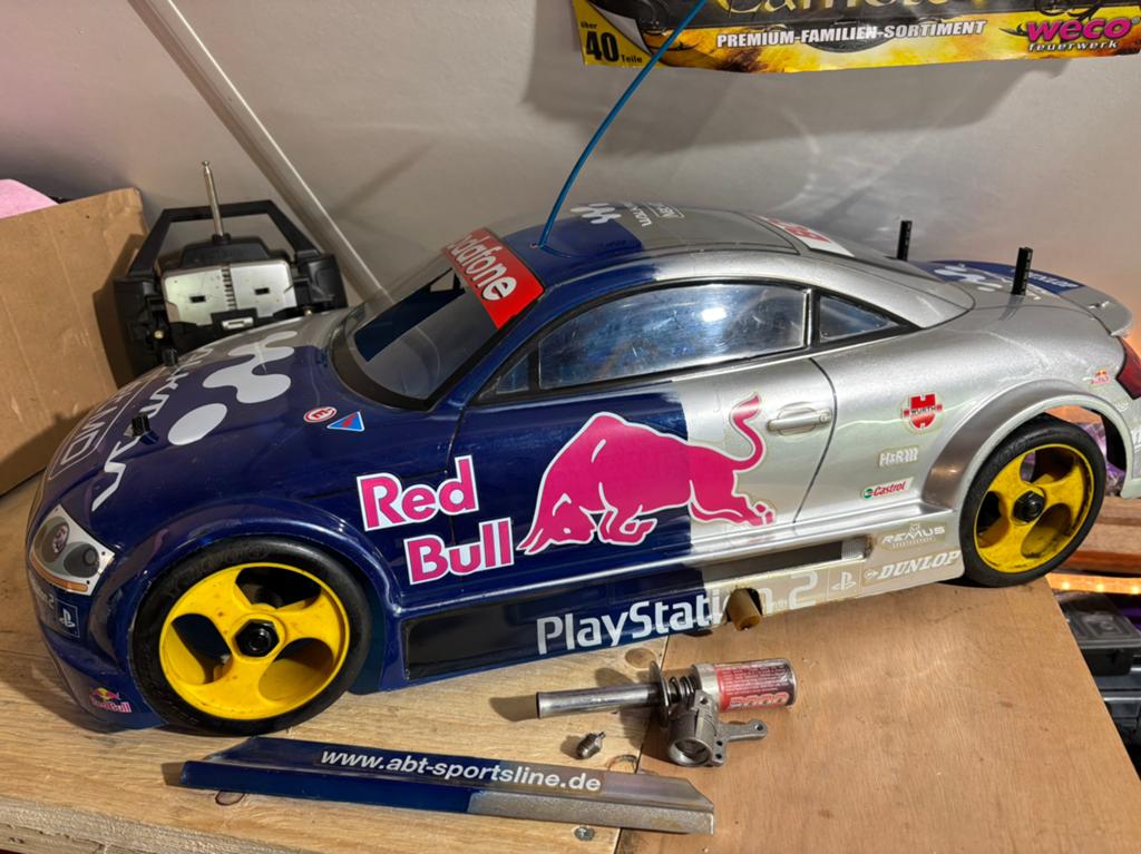 Protech nitro auto 1:8 4wd, Hobby en Vrije tijd, Ophalen of Verzenden, Zo goed als nieuw, Auto onroad, Schaal 1:8