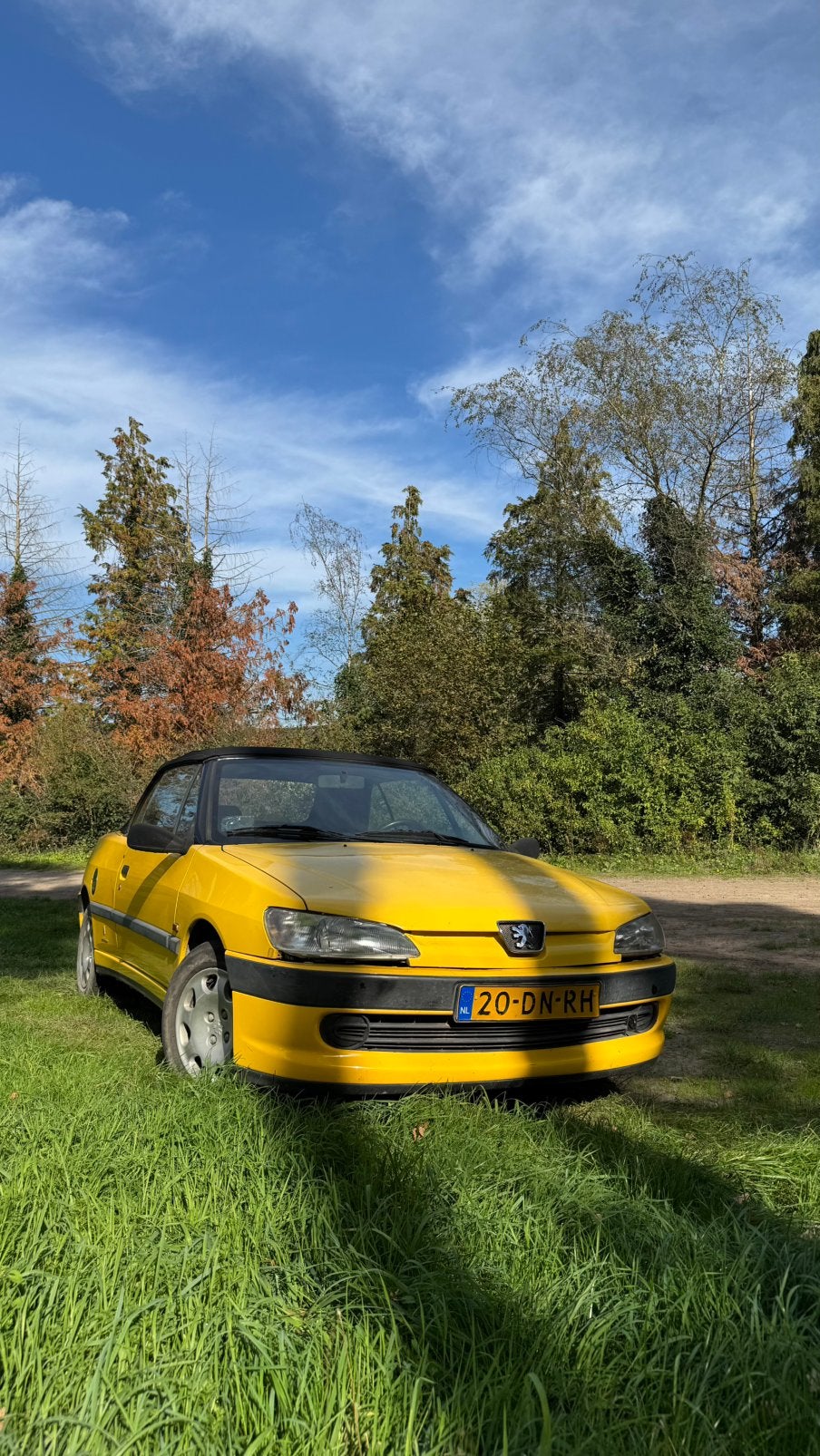 Peugeot 306 1.6 Cabriolet 1999 Geel, Auto's, Voorwielaandrijving, 4 cilinders, Cabriolet, 4 stoelen
