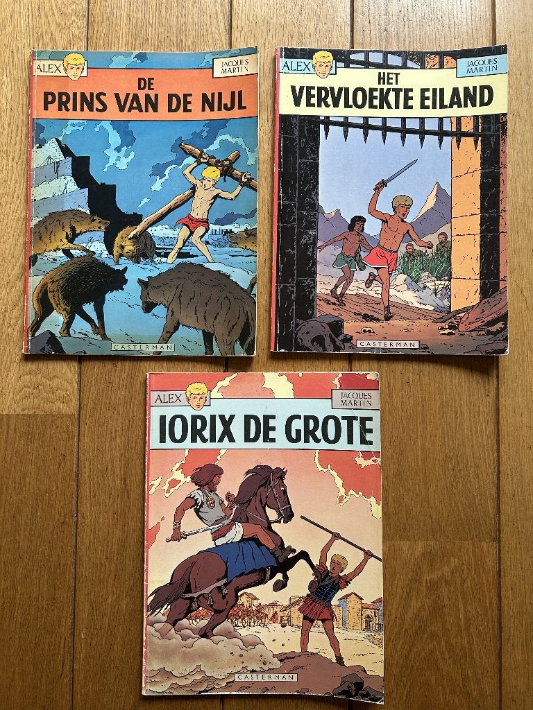 3x Strips Alex, Boeken, Stripboeken, Eén stripboek, Ophalen of Verzenden, Zo goed als nieuw, Jacques Martin, Jean Pleyers