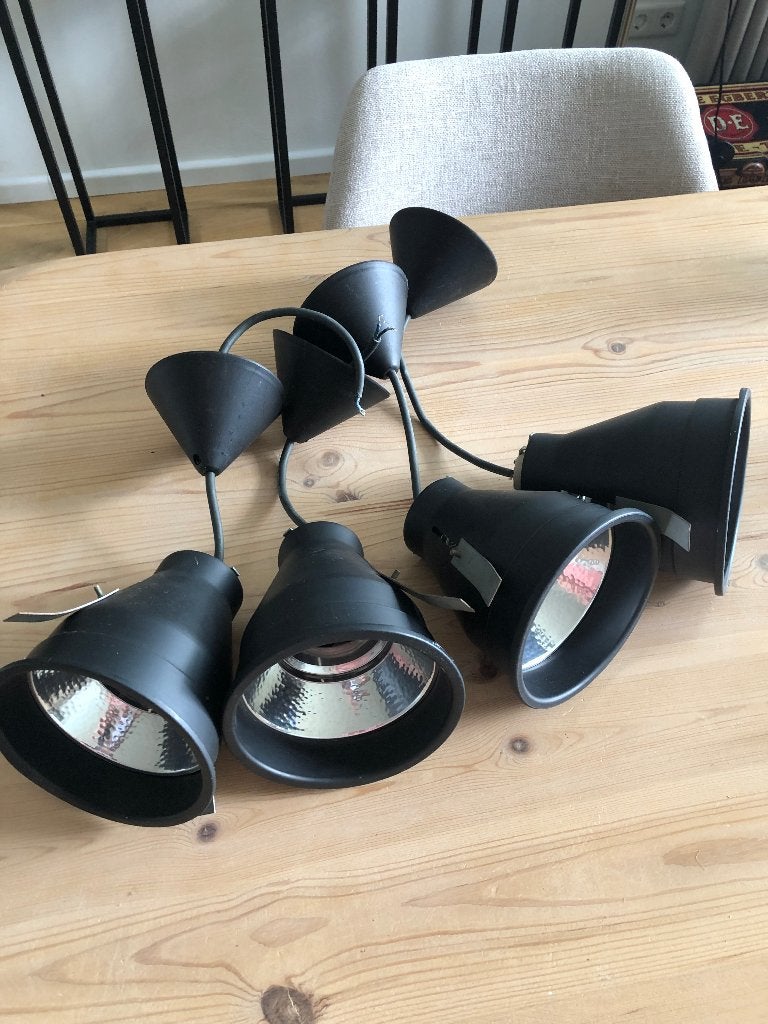 H A N G L A M P E N  +. F I T T I N G E N, Ophalen of Verzenden, Gebruikt, Metaal, E27 (groot)