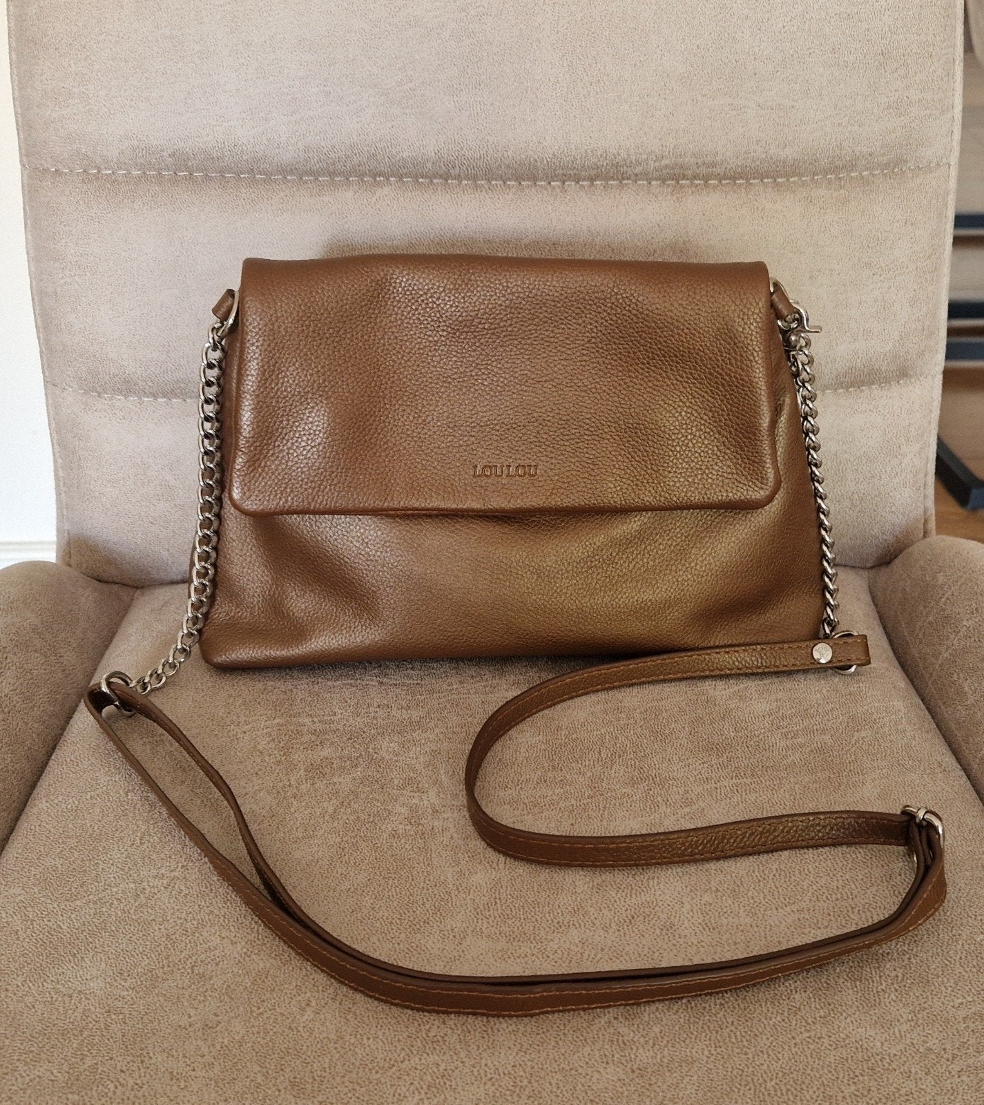 Crossbody tas Loulou Essentiels, Ophalen of Verzenden, Zo goed als nieuw, Bruin, Schoudertasje