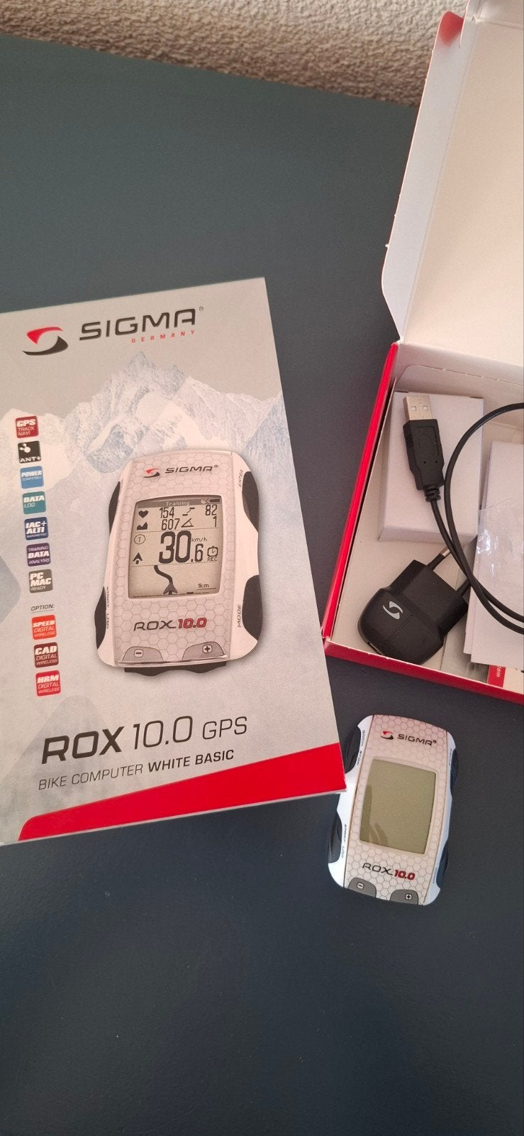 Sigma ROX 10.0 GPS Fietscomputer - Wit, Ophalen of Verzenden, GPS, Zo goed als nieuw