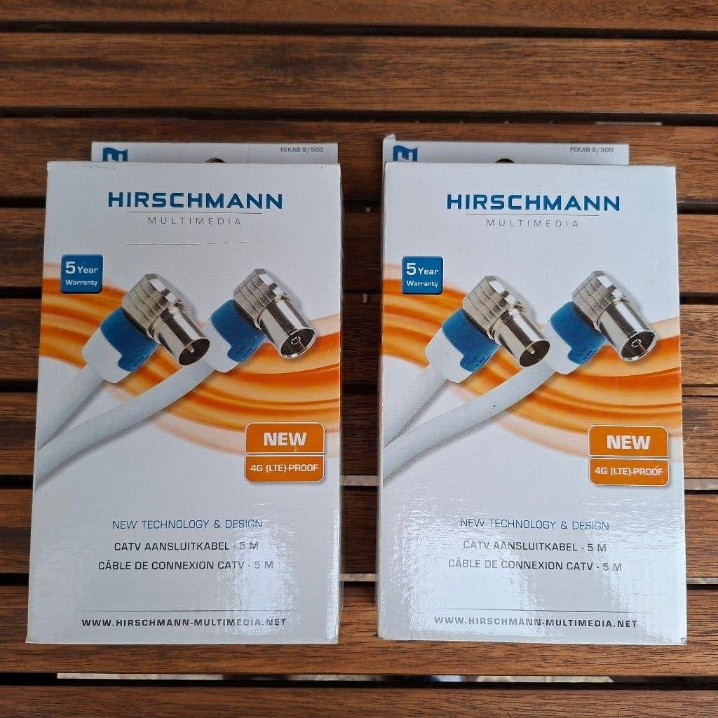 Coax kabel 5 mtr Hirschmann, Ophalen of Verzenden, Nieuw, 5 tot 10 meter, Coaxiale kabel