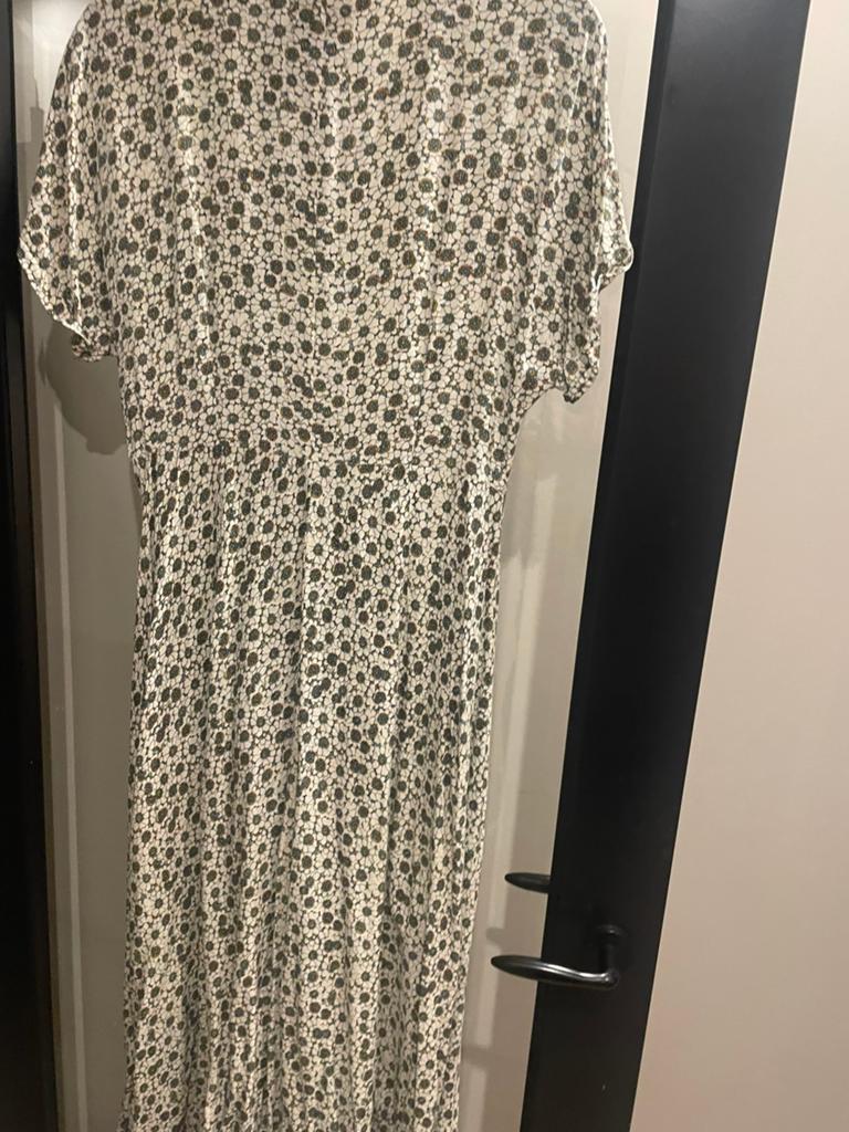 Lange jurk mt xl , korte mouw, Ophalen of Verzenden, Zo goed als nieuw, Maat 46/48 (XL) of groter, Boven de knie