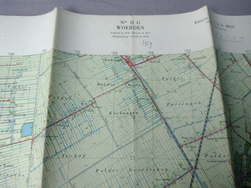 31 G Woerden Harmelen Haarzuilens Vleuten Plattegrond 1959, Ophalen of Verzenden