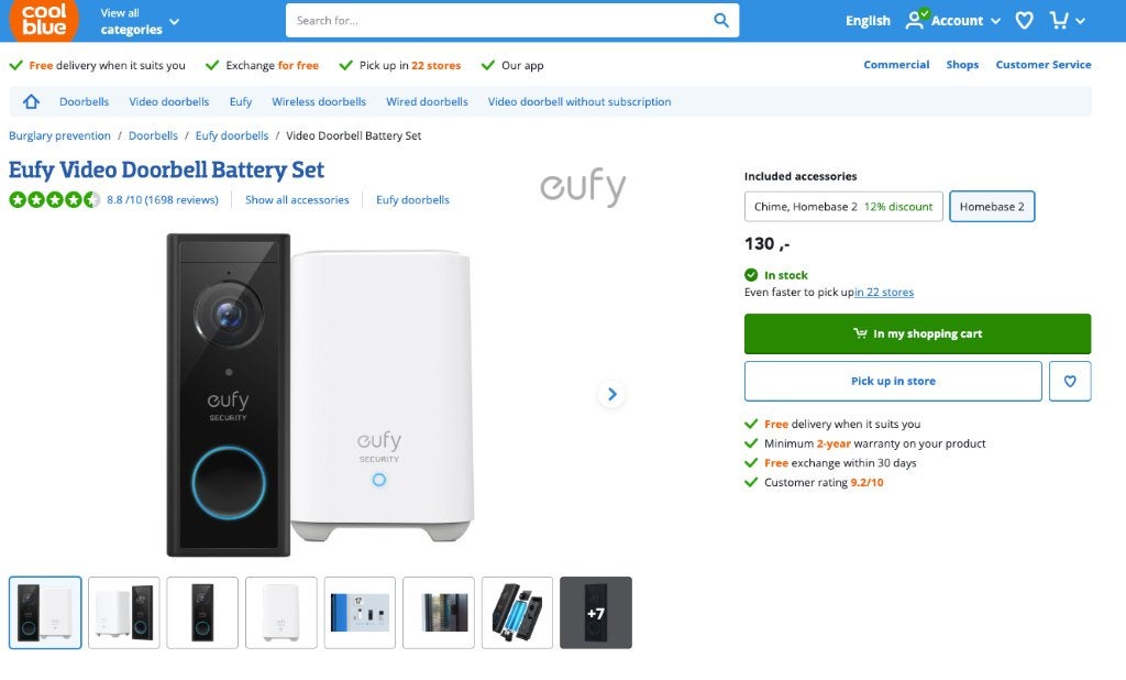 Foto 6 van Eufy Video Doorbell 2K + EufyCam 2 + HomeBase