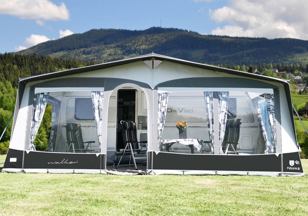 Walker Fusion II Easy Door voortent omloopmaat 915, Caravans en Kamperen, Voortenten en Luifels, Ophalen, Zo goed als nieuw, Walker Campingstyle