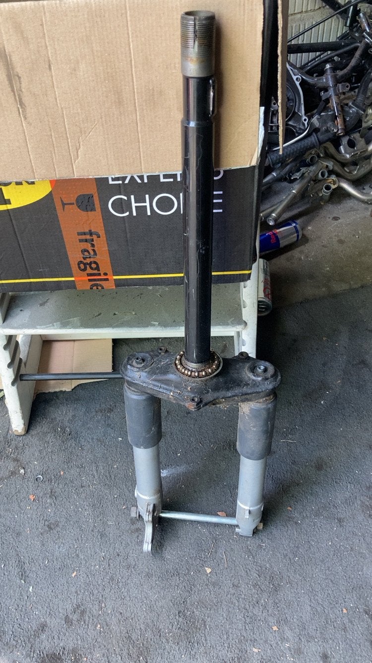 Piaggio zip voorvork, Ophalen