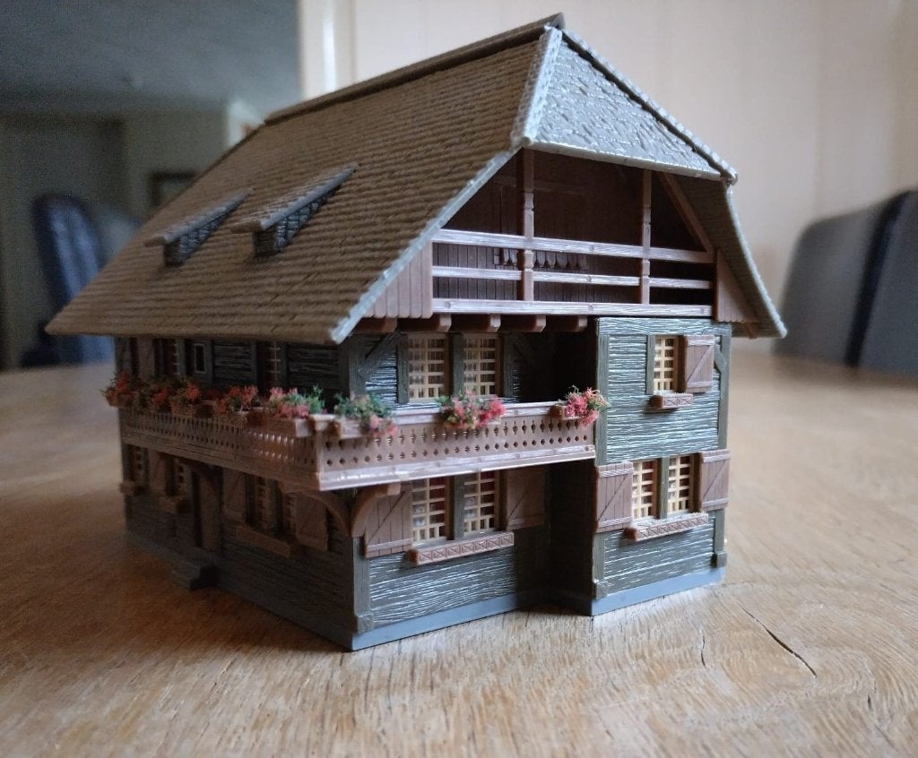 Groot H0 (vakantie)woonhuis  (o.a. Zwarte Woud), Overige merken, Gebruikt, Gelijkstroom of Wisselstroom, Brug, Tunnel of Gebouw