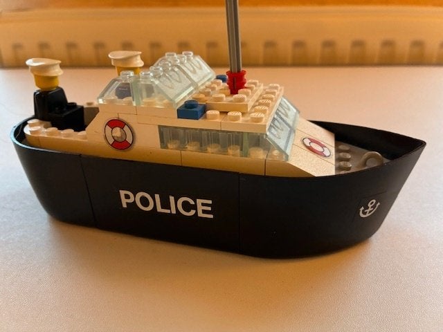 Lego politieboot 314, Gebruikt, Lego, Ophalen of Verzenden, Complete set