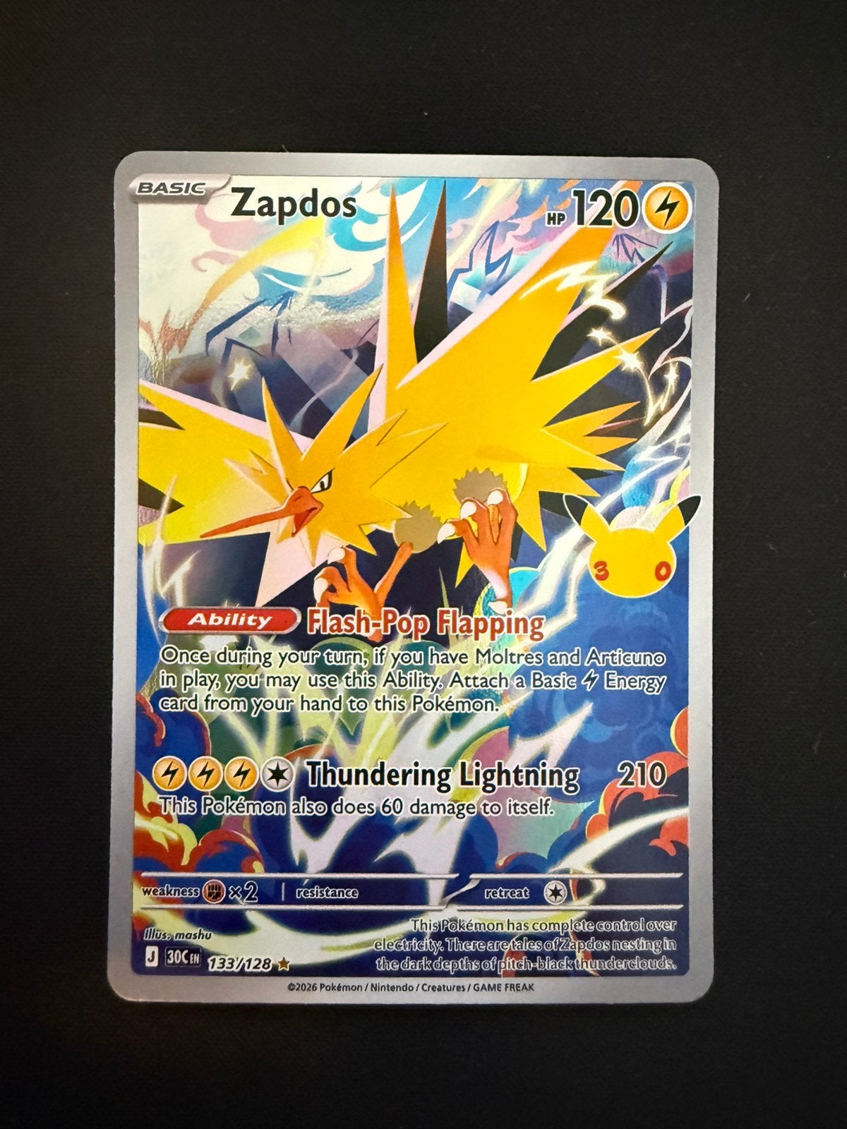 Zapdos (30C 133), Ophalen, Nieuw, Losse kaart