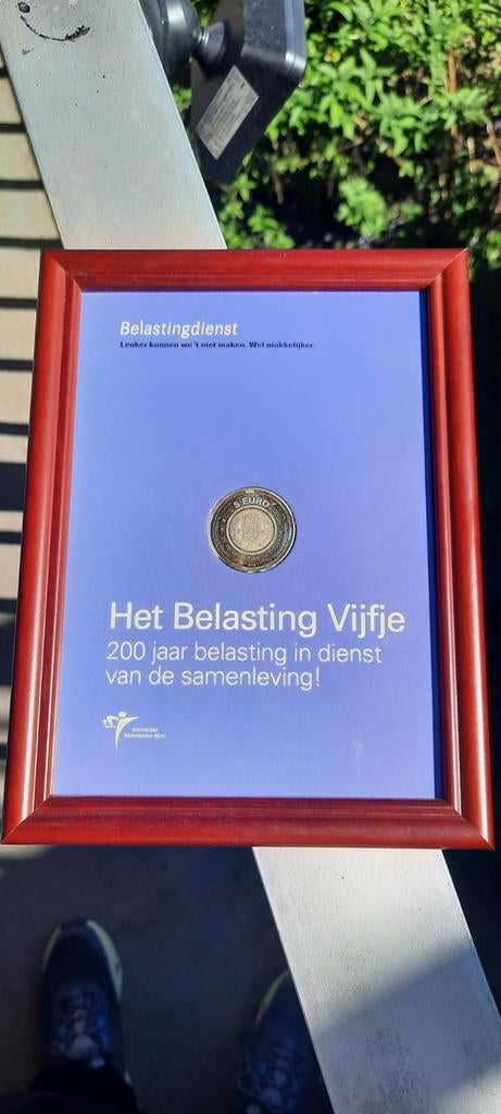 Het belasting vijfje, Postzegels en Munten, Munten | Nederland, Ophalen of Verzenden, Koningin Beatrix, Euro's