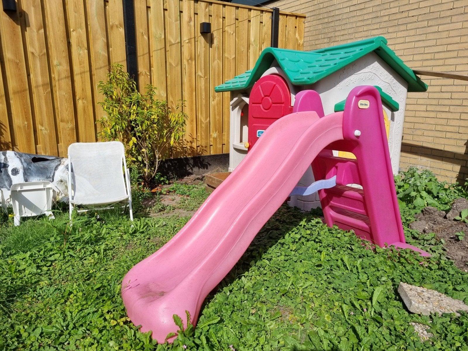 Roze Glijbaan Little Tikes, Kinderen en Baby's, Speelgoed | Buiten | Speeltoestellen, Ophalen, Gebruikt, Glijbaan