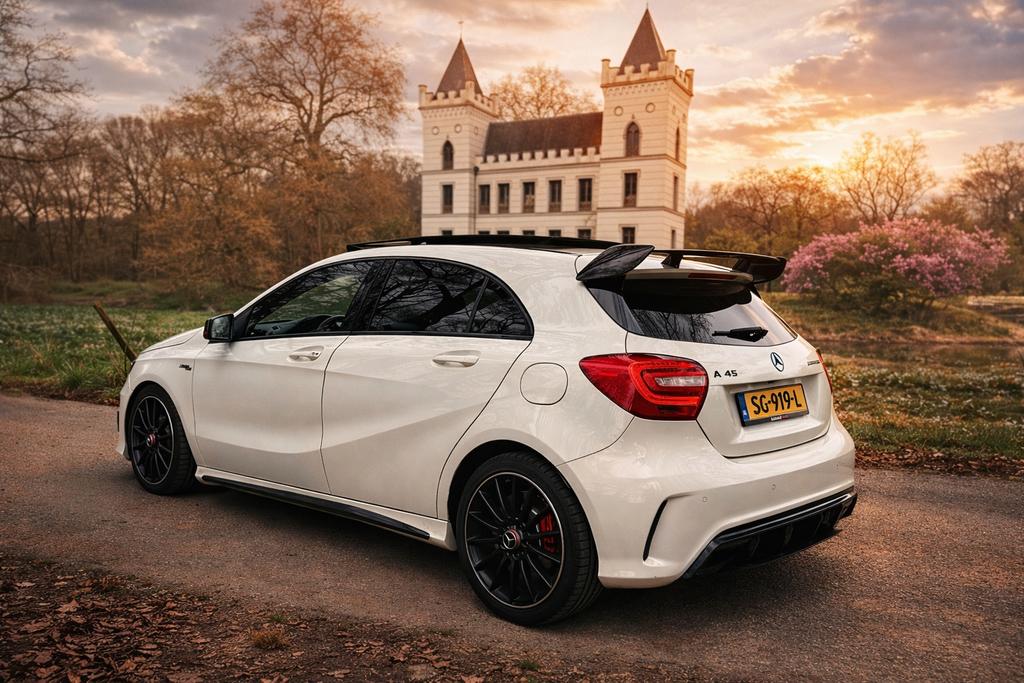 Mercedes-Benz A45 AMG 4MATIC|Full Option|Pano|Aero pack|Cam, Auto's, Automaat, Zwart, 4 cilinders, 360 pk