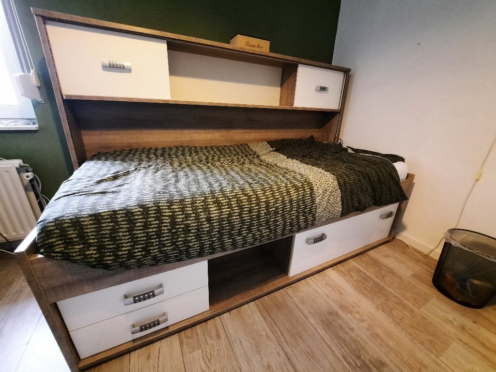 Bed, Ophalen, Verstelbaar, 90 cm, Eenpersoons