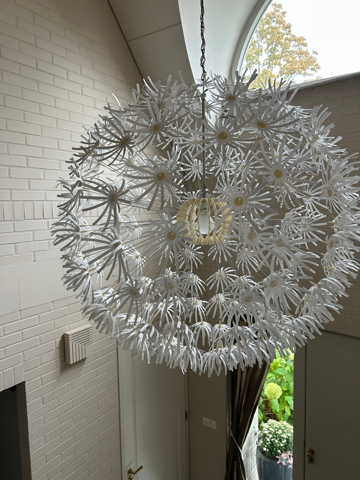 IKEA Maskros hanglamp - 100cm doorsnede, Ophalen, Zo goed als nieuw, Kunststof, E27 (groot)
