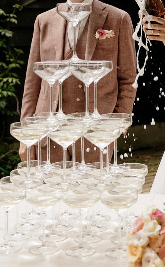 30 stuks Nieuwe Champagne Coupes - Perfect voor Feestjes, Overige typen, Ophalen, Nieuw, Glas