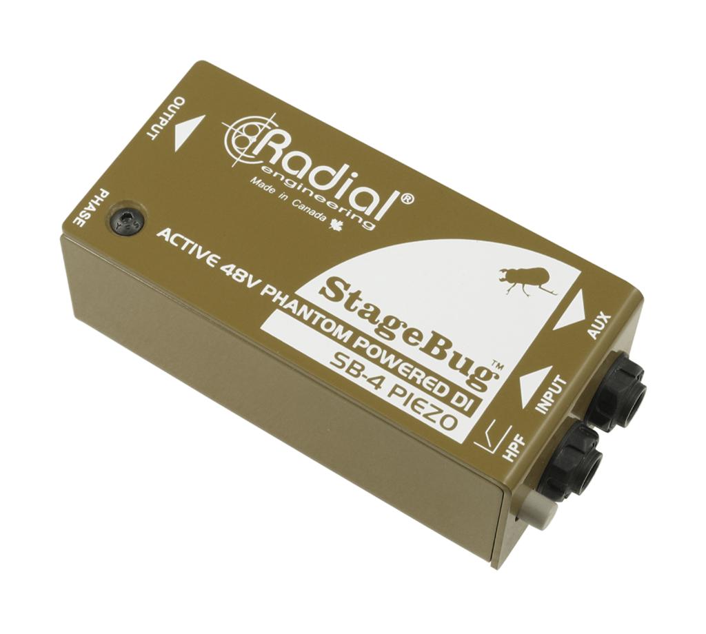 Radial STAGEBUG SB-4 actieve stereo piezo DI box - 48 V, ., Overige typen, Nieuw, Ophalen of Verzenden