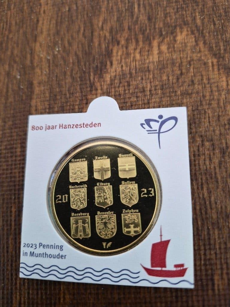 2023 Penning 800 Jaar Hanzesteden., Postzegels en Munten, Ophalen of Verzenden, Overige materialen, Nederland