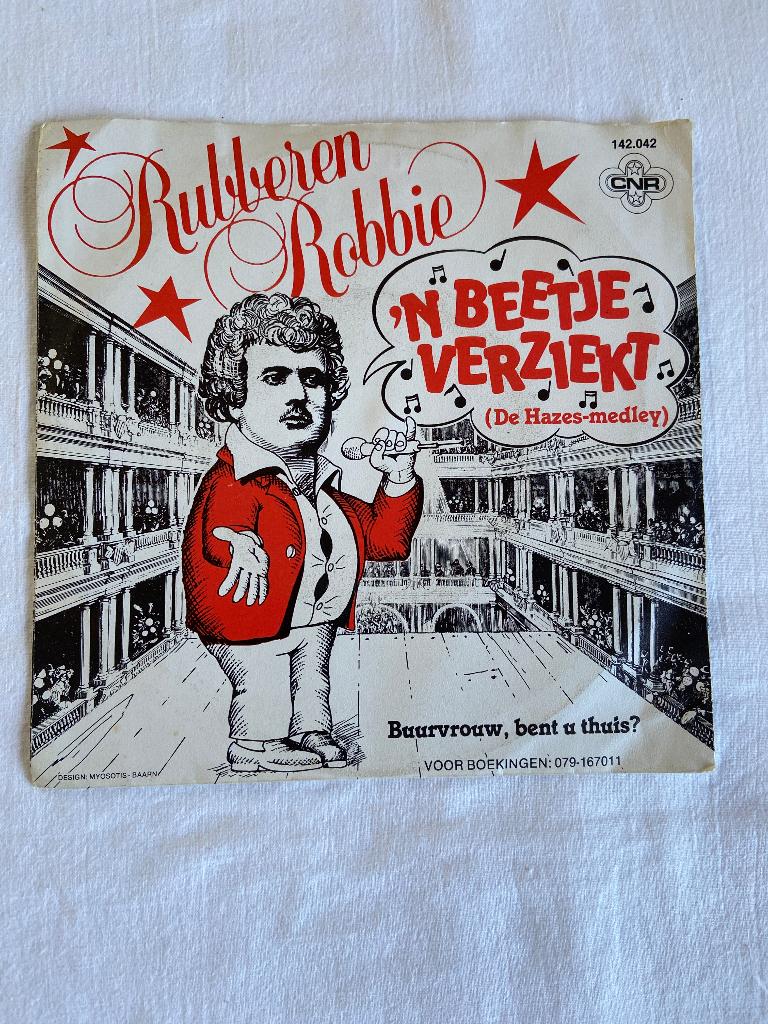 rubberen robbie - 'n beetje verziekt, Cd's en Dvd's, Vinyl Singles, Gebruikt, Maxi-single, Ophalen of Verzenden, 12 inch