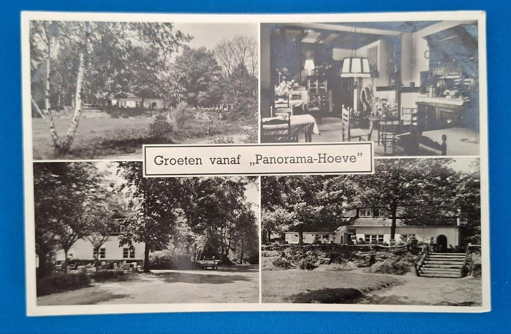 Ansichtkaart Bennekom Theehuis Panorama Hoeve 1958, Ophalen of Verzenden, 1940 tot 1960, Gelopen, Gelderland